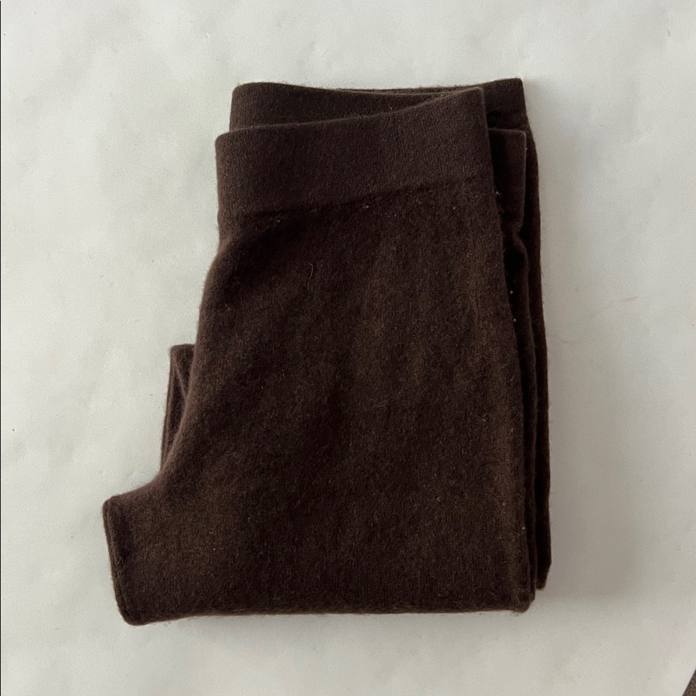 Neiman Marcus Cashmere 100% Cashmere Brown Pull On Pants Small $250 - Picture 5 of 6